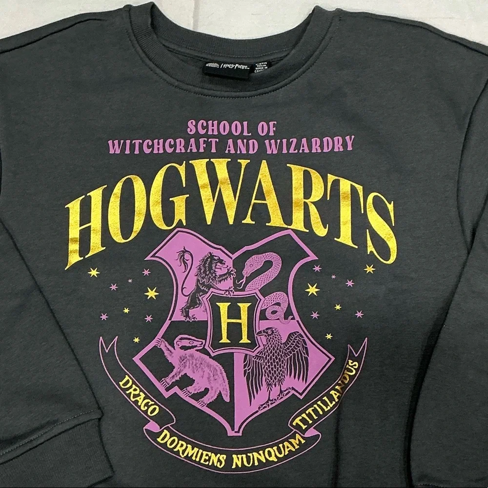 Hogwarts Black and Pink Crewneck Sweater - Picture 3 of 4